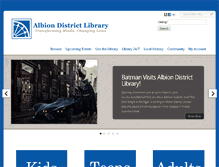 Tablet Screenshot of albionlibrary.org